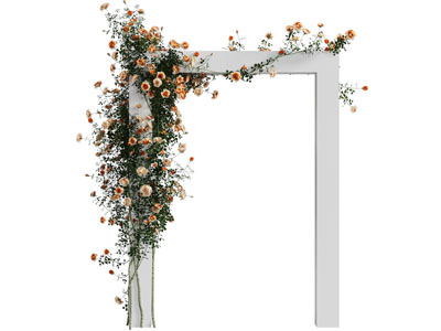 现代花束花卉门拱 美陈