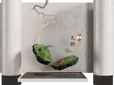新中式室内景观园艺小品