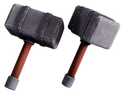 现代卡通锤子 武器