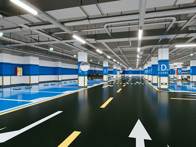工业风loft地下停车场