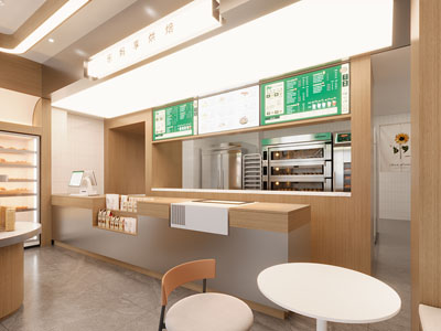 现代烘焙店收银台
