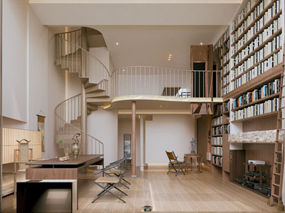 新中式公寓复式loft客厅