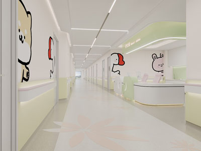 现代儿童医院护士站 走廊过道