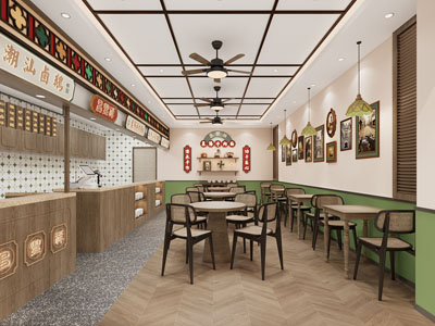 北欧饭店餐馆就餐区