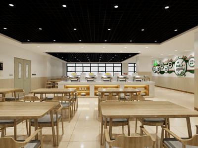新中式自助餐馆就餐区