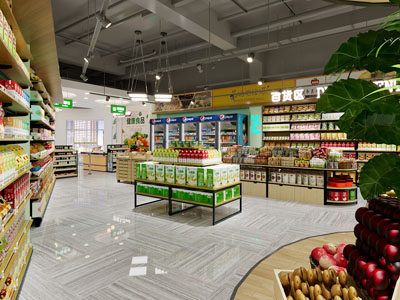 工业风loft零食百货超市 便利店