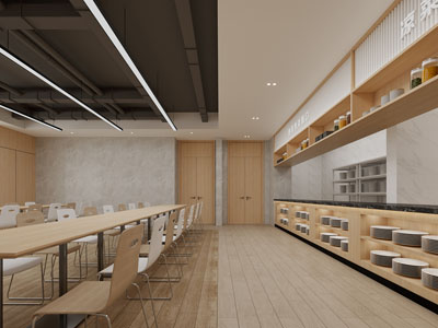 现代原木风饭店餐馆 自助餐厅