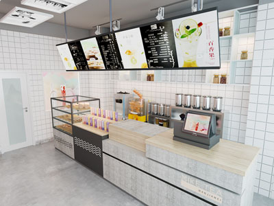 现代奶茶店