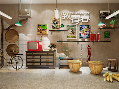 工业风loft复古怀旧美陈 展厅展览
