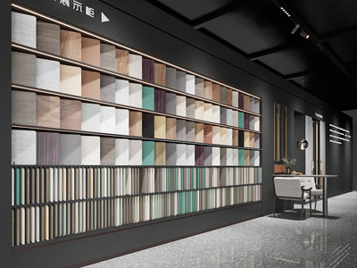 现代石材专卖店 展示柜