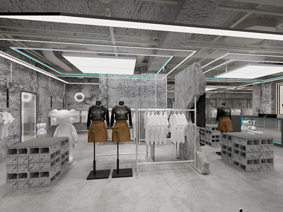 工业风loft女装专卖店 服装店