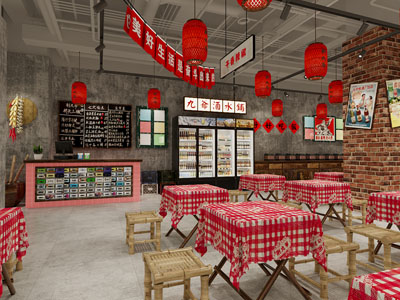 工业风loft复古怀旧饭店餐馆