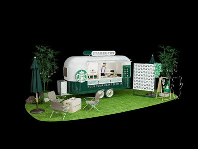 现代星巴克咖啡店