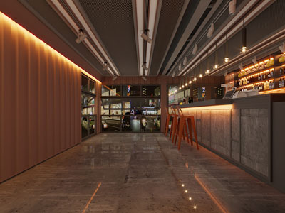 现代饭店餐馆前台收银台
