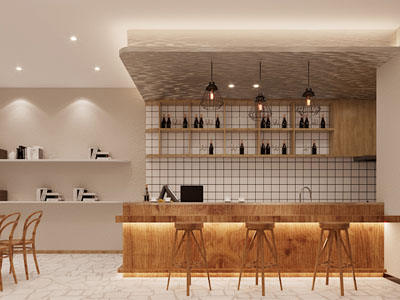 北欧饭店餐馆就餐区