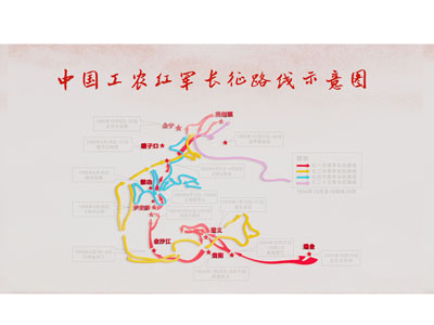 现代红军长征路线图墙饰 展览背景墙