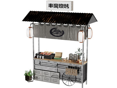 现代烧烤摊 移动小吃 夜市烧烤 售卖车