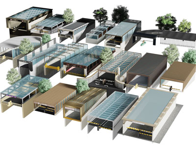 现代地下停车场 车库出入口