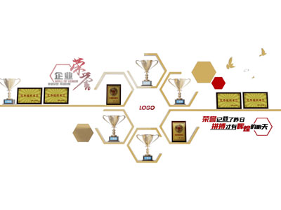 现代企业文化墙 荣誉展览展示墙