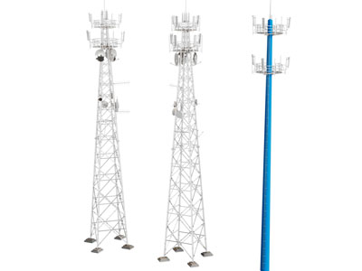 现代信号塔 联通基站信号发射塔