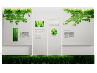 现代企业文化墙 展览展示植物墙