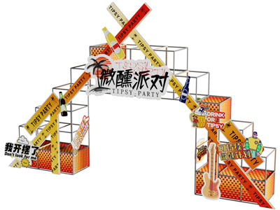 工业风loft活动大门 美陈