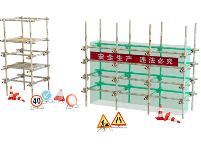 现代脚手架 建筑工地