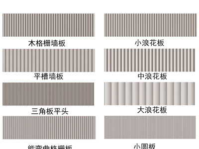 现代波浪造型板 护墙板 背景墙