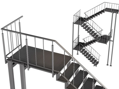 工业风loft金属旋转楼梯