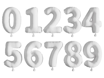 现代数字氢气球 墙饰挂件