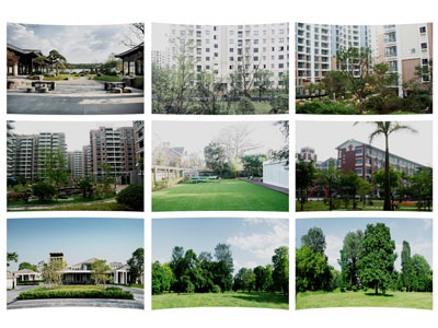 现代城市建筑风景贴纸