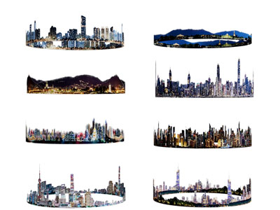 现代城市建筑环境贴画