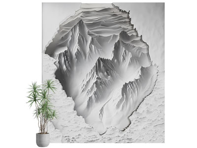 侘寂风立体装饰挂画
