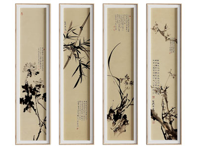 新中式梅兰竹菊装饰挂画