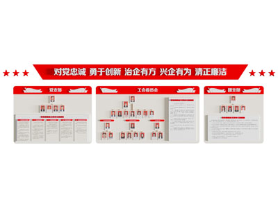 现代党建文化宣传背景墙 文化墙