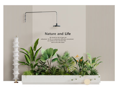 现代室内景观花坛植物园艺小品