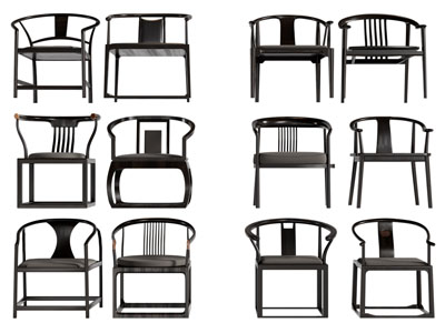 新中式圈椅 扶手椅子