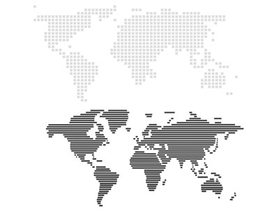 现代世界地图墙饰挂件