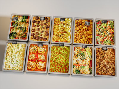 现代烤盘披萨 食物食品