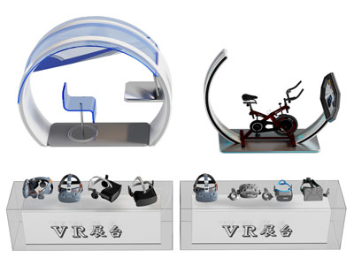 现代vr展台 展览 体验馆