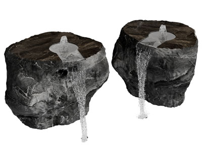 现代石头瀑布水景 景观园艺小品