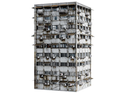 现代破旧的建筑
