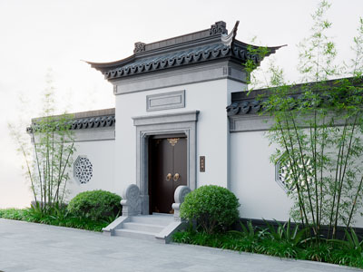 中式庭院大门