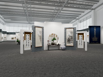 现代书画展 画展 书法作品展 型材
