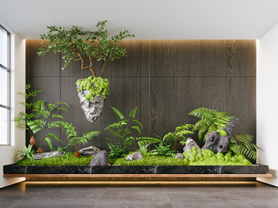 新中式苔藓室内景观造