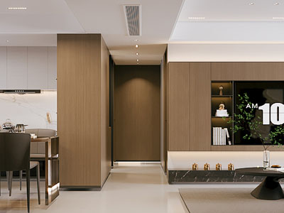 现代意式客厅餐厅