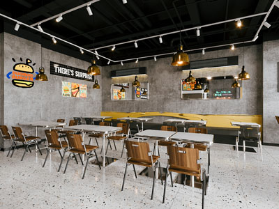 工业风汉堡店