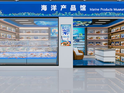 现代商业空间 海洋馆 海鲜店 海鲜展厅