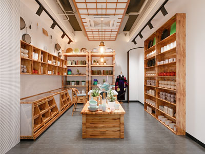 日式原木玩具礼品店