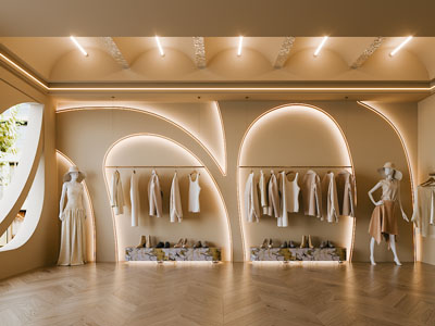 奶油侘寂服装店